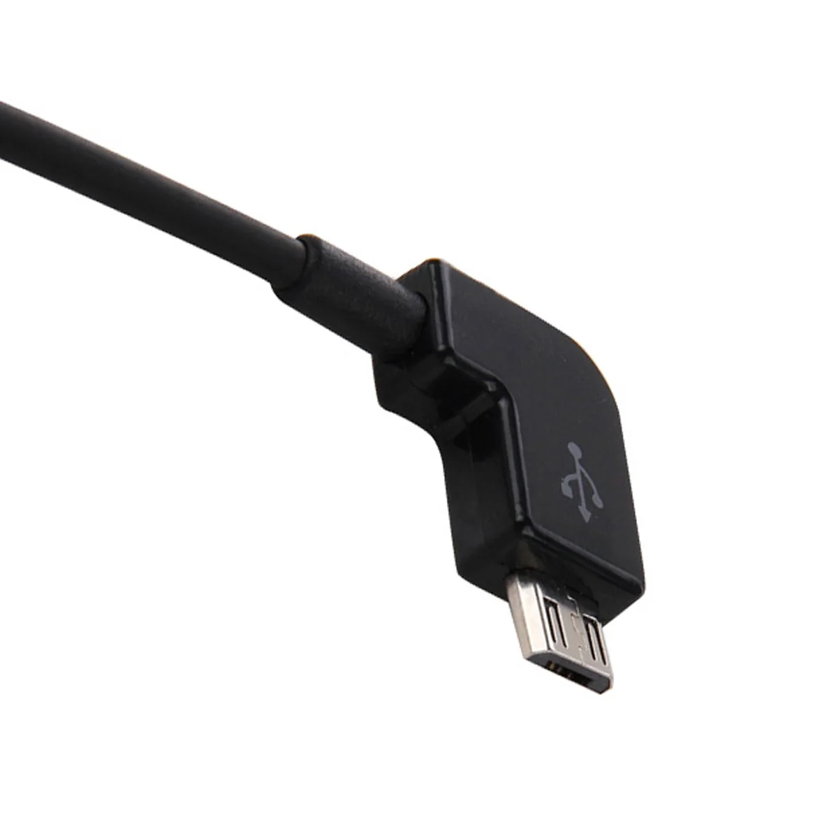 Кабель CY белый черный левый угловой 90 градусов Micro USB штекер кабель для зарядки