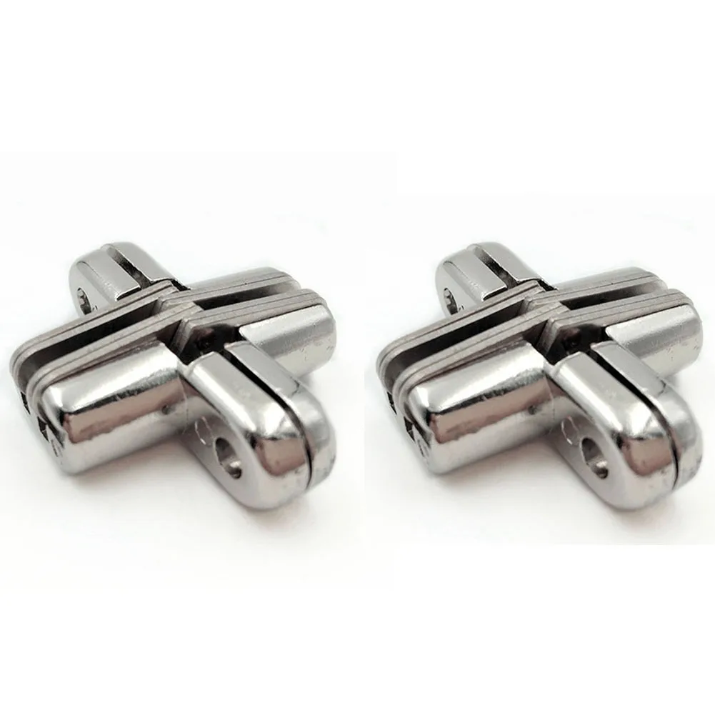 

2Pcs Silver Hinge Stainless Steel Invisible Hinges Concealed Wooden Box
