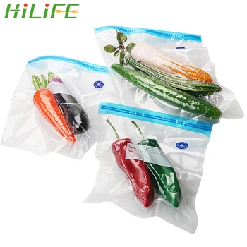 

HILIFE Refrigerator Bags Kitchen Organizer Vacuum Sealer Reusable Food Storage Bag Vacuum Food Fresh Bag Manual Vacuum Pump