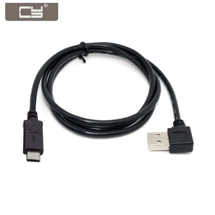 

CYDZ Reversible Design USB 3.0 3.1 Type C Male to 90 Degree Left Right Angled A Male Data Cable for N1 Tablet & Mobile Phone