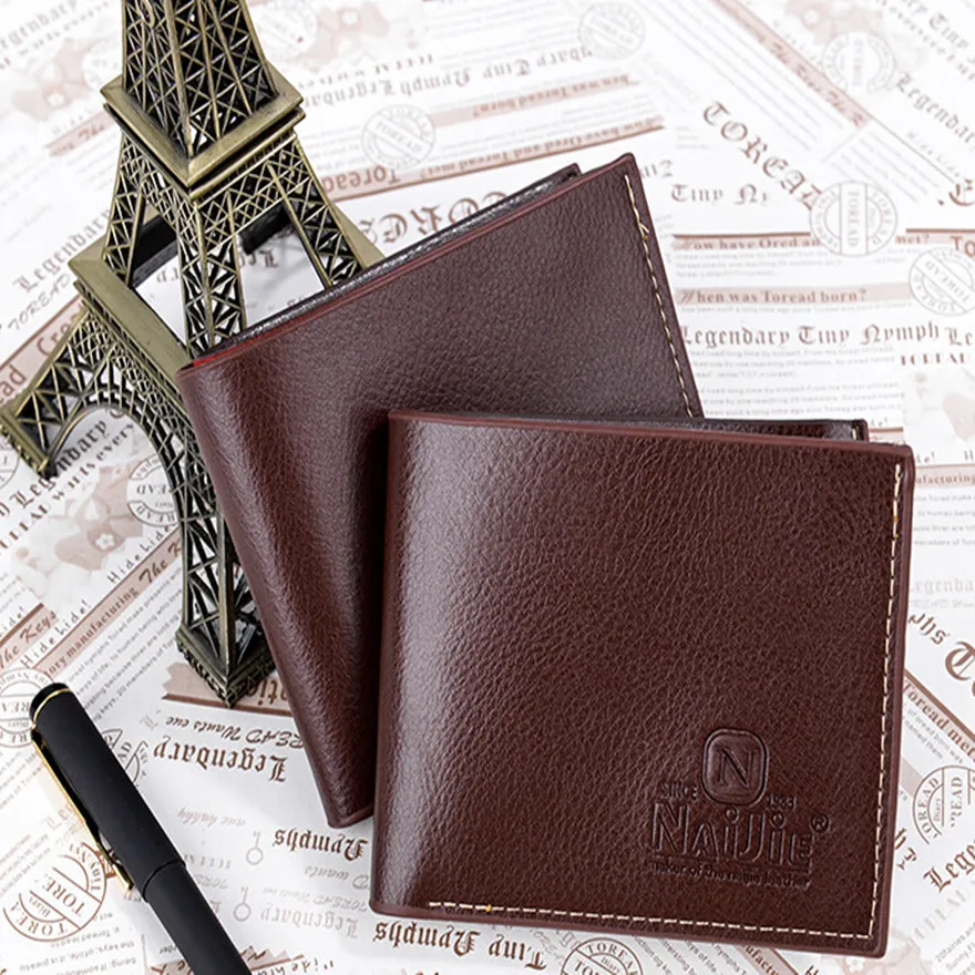 

New 2019 Men Wallets Mens Wallet with Coin Bag Zipper Small Money Purses Brand Design Dollar Slim Purse Money Clip Wallet