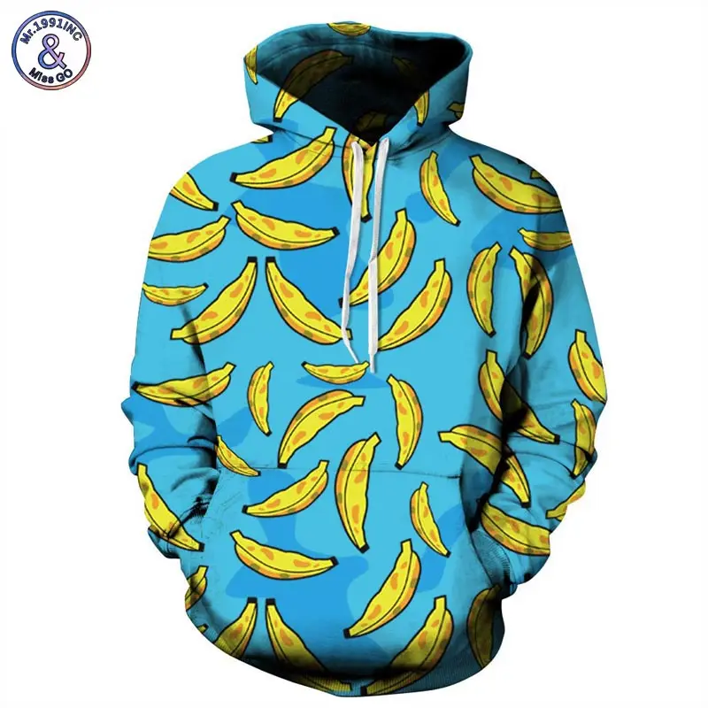 

Mr.1991INC Autumn Winter New Fashion Men/women Hooded Hoodies with Cap Print Banana 3d Sweatshirts Hoody Couple Tracksuits