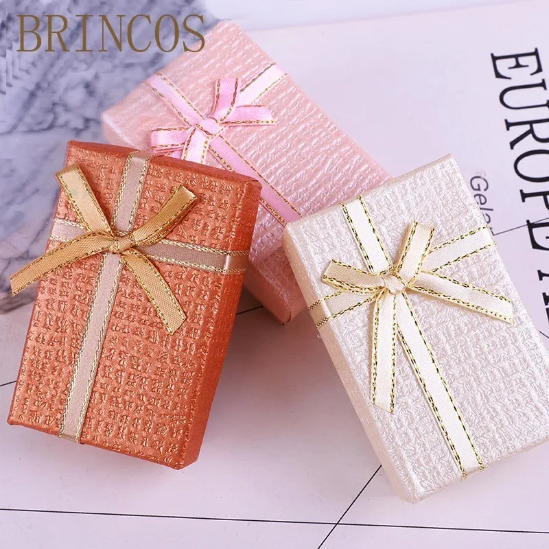 Подарочная коробка с цветочным рисунком для ожерелья сережек кольца витрина