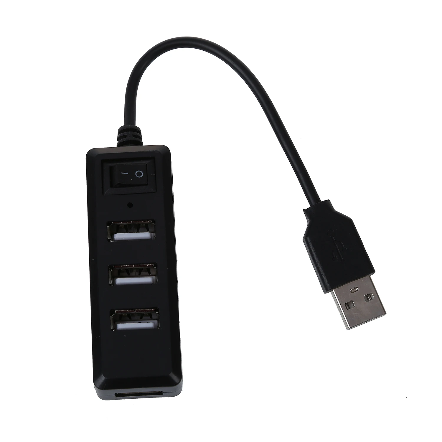 USB 2,0 концентратор, 4 порта, с переключателем вкл/выкл высокоскоростной ноутбук 480 Мбит/с черный