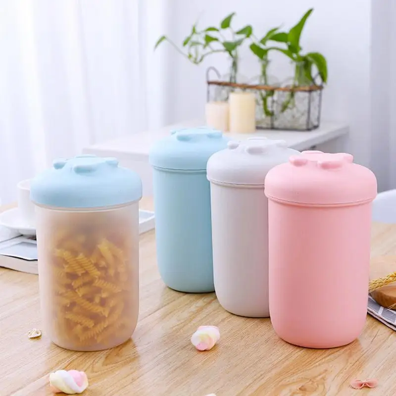 

2pcs/set Innovative Fashion Storage Tank Household Food Snack Jar Whole Grain Kitchen Seasonings Spice Salt Container