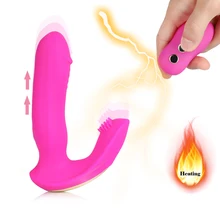 Wearable Invisible Vibrator 7 Speeds Electric Wireless Remote G Spot Stimulation Pulse Massager Heating Dildo Vibrators