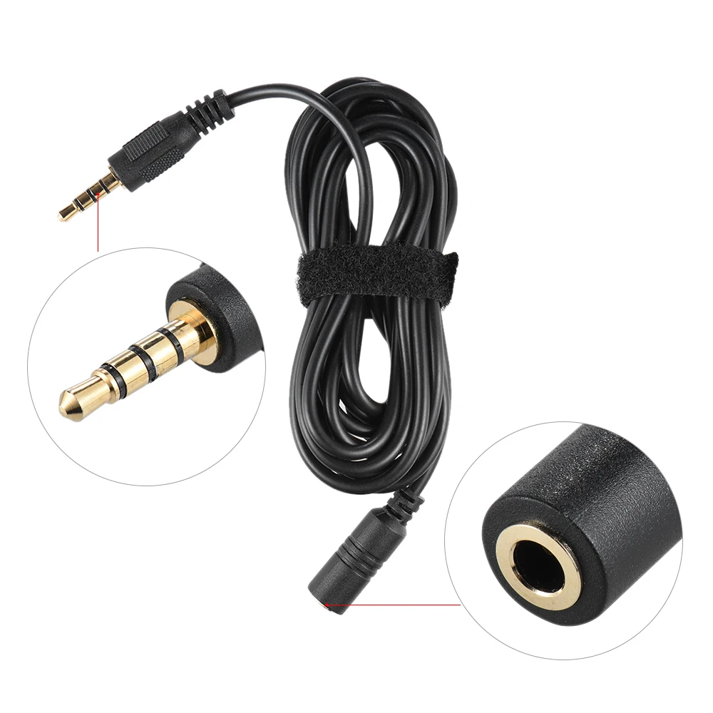 

2m Extension Cable for Cellphone Smartphone Mic Microphone Female 3.5mm to Male 3.5mm Microphone Extension Cable