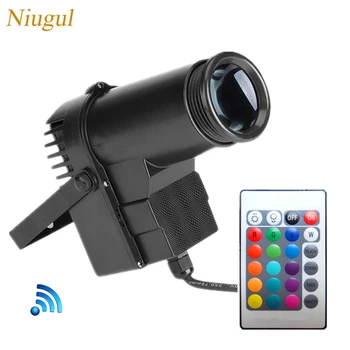 

Wireless Remote Control LED Beam Pinspot Light RGB 10W Stage Lights Spotlight Track Lighting For Party Wedding Disco Mirror Ball