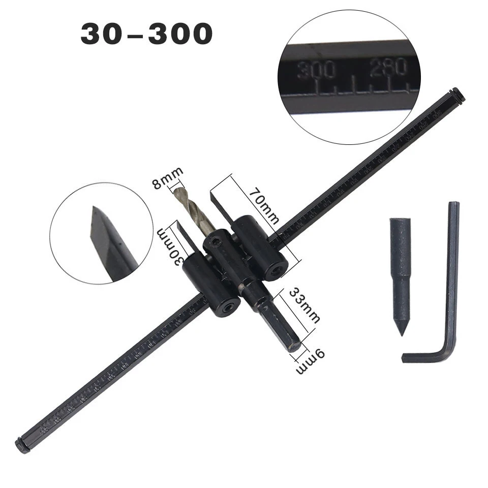 

NEW Adjustable Circle Hole Cutter Wood Drywall Bit Drill Saw Carpentry Hole Saw~