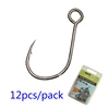 2/0 1/0 1 2 3 4 Big Eye inline single hook replace the treble hook 12pcs/pack FishHooks For Live Bait Single Fishing Hooks ► Photo 2/6