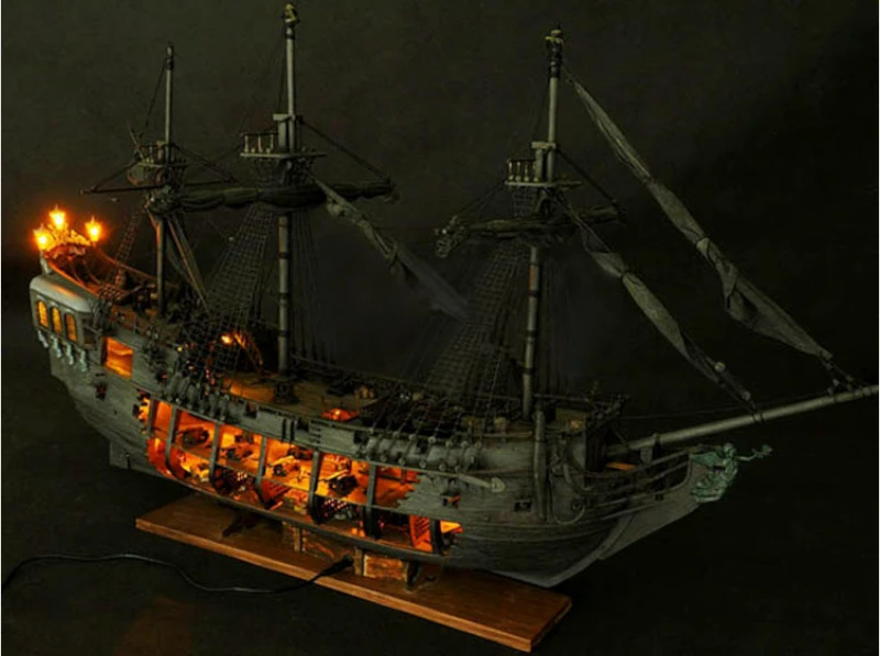 

1:41 DIY Craft Wood Boat Model Kit for Black Pearl Sailing Ship for Pirates of the Caribbean Assembly Boat