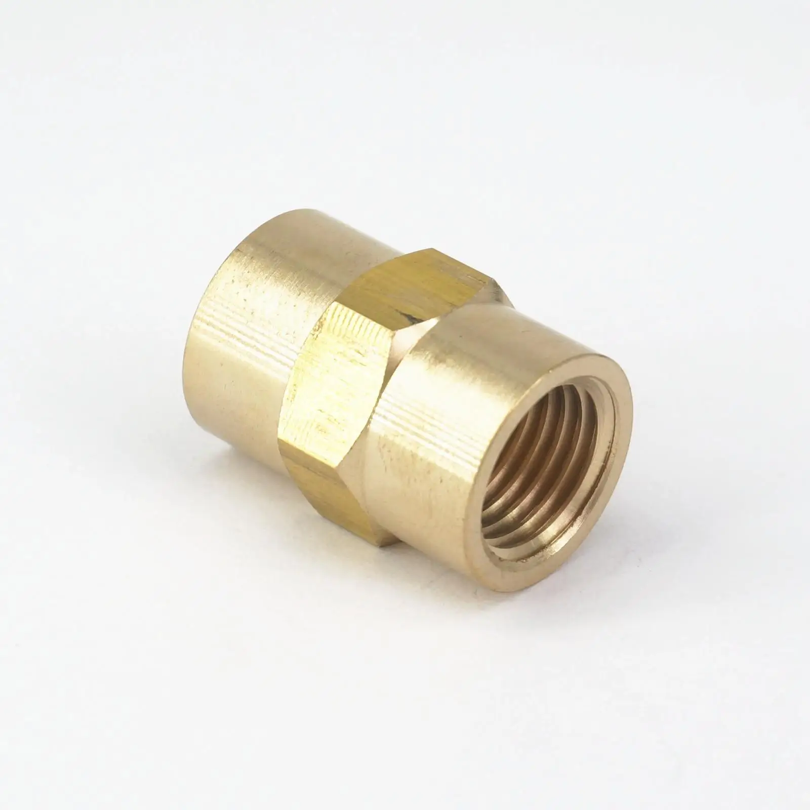 

1/4" NPT Female Hex Nipple Reducer Brass Pipe Fitting Connector Adapter Water Gas Oil Fuel Max Pressure 229 PSI