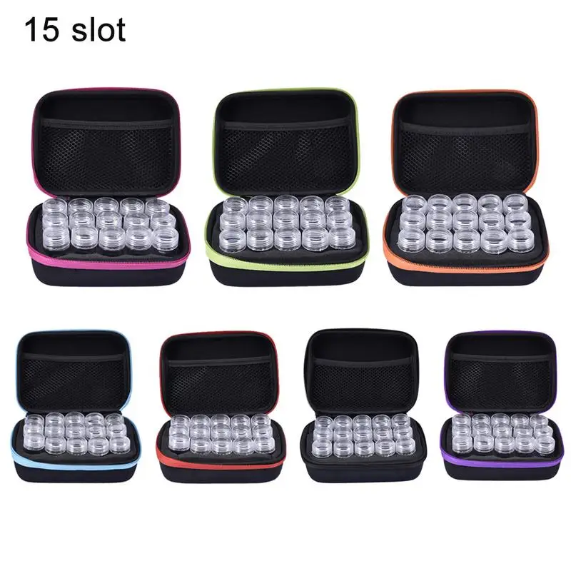 

15 Slot Diamond Embroidery Box Diamond Painting Accessory Box Shockproof Package Manicure Tool Organizer Home Makeup Organizer
