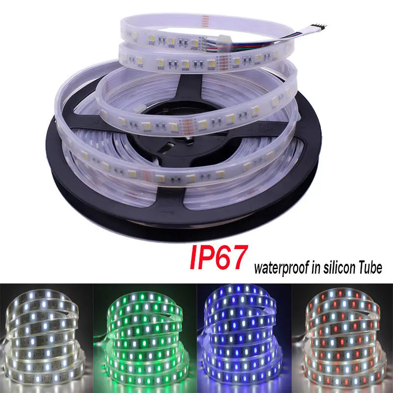 Новая светодиодная лента 4 в 1 RGBW 5050 DC12V/24 V Гибкая Светодиодная лампа RGB + белый/RGB