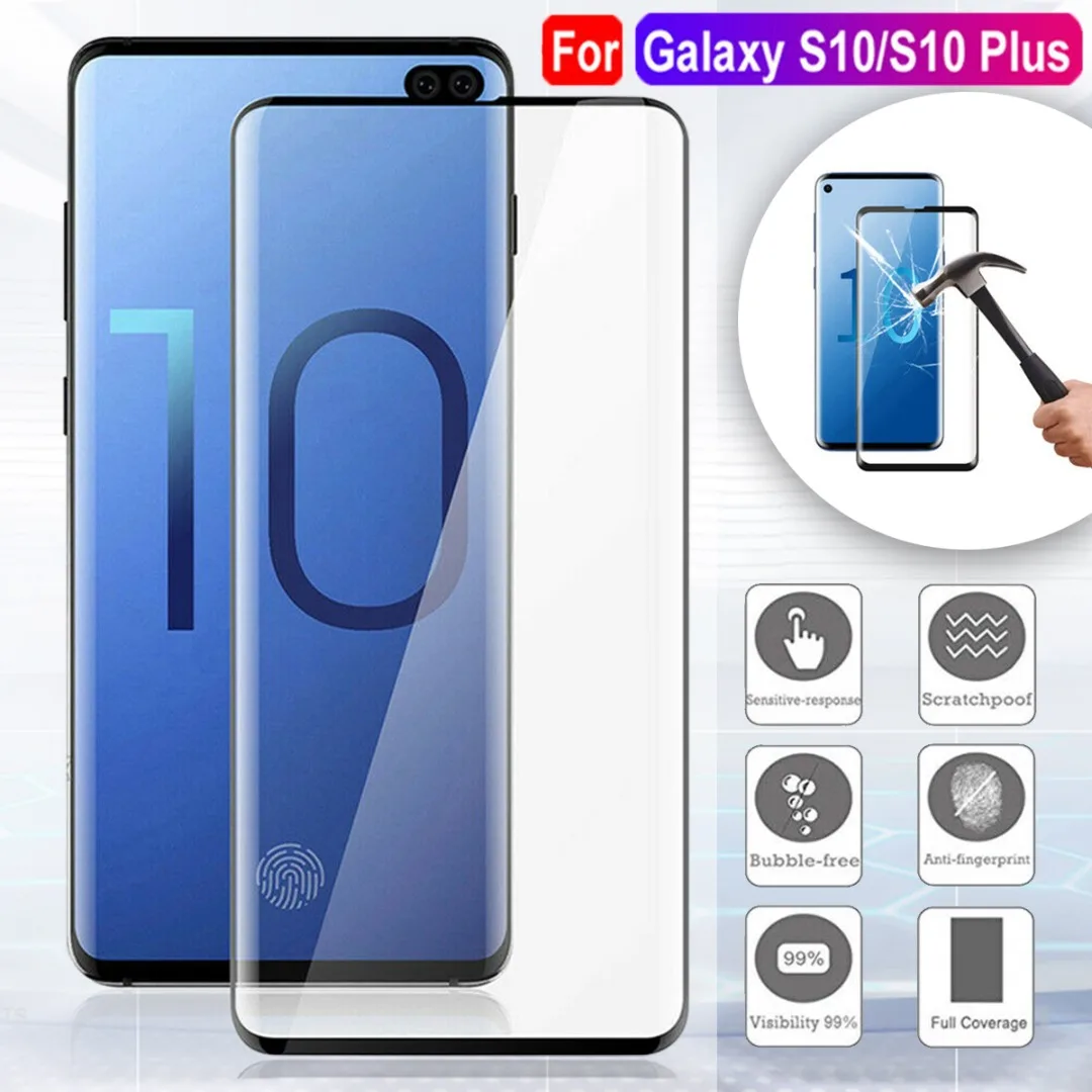 For Samsung Galaxy S10 Plus S10E 6D Full Curved Tempered Glass Screen Protector For Galaxy S10E 10S plus Protective Glass Film