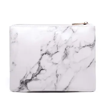 

AUAU-Cosmetic Bag Makeup Brushes Organizer Bag Portable Cosmetic Pouch Travel PU Handbag with Zipper Pencil Storage Case for W