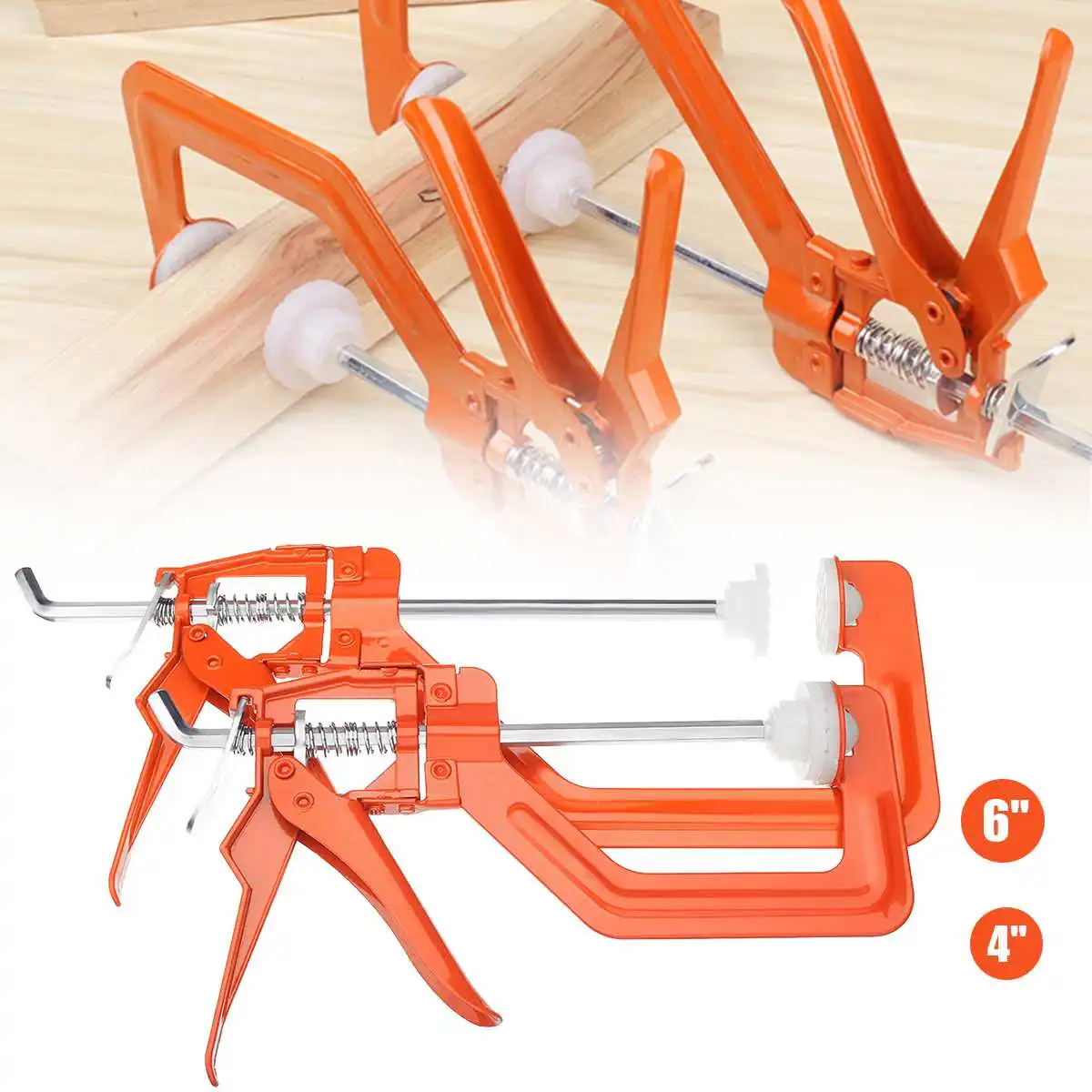 

1Pcs 4/6 Inch Adjustable Woodworking Clamp C-type Toggle Clamp Wood Fixture Hand Tool Clamping Carpenter Fixed Clamp Clip