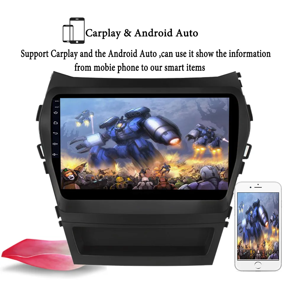 Ram 4 + 64 ГБ IPS android 10 0 автомобильный dvd для Hyundai IX45 Santa fe 2013 2018 Радио Стерео навигация