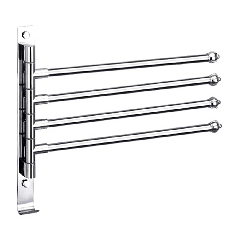 

Stainless Steel Towel Bar Rotating Towel Rack Bathroom Kitchen Wall-Mounted Towel Polished Rack Holder Hardware Accessory