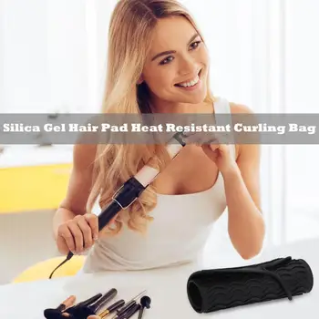 

Silicone Hair Straightener Mat 23x17cm Heat Resistant Pouch Salon Styling Tools 2019 new styling tool for salon or personal use