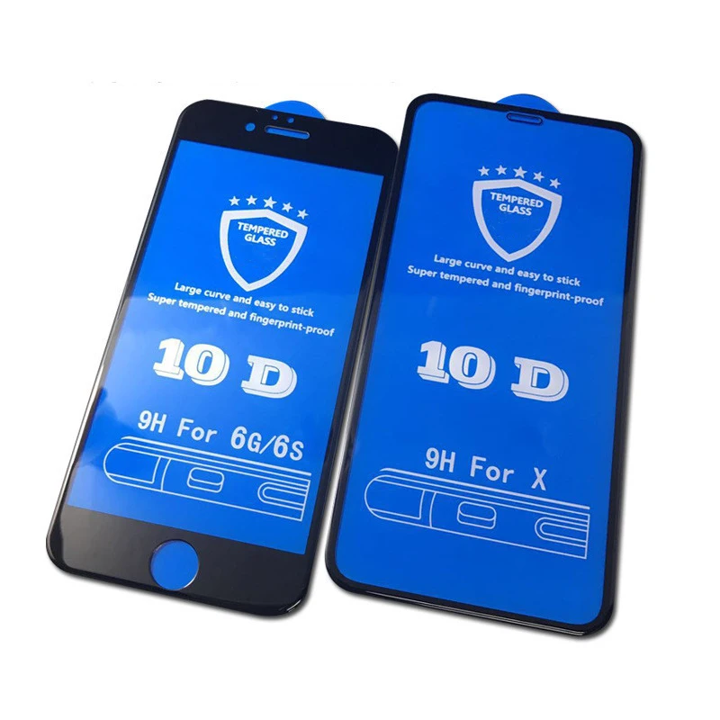 10D стекло на i phone 8 7 6 6s plus Защитное стекло для Apple IPhone X xr xs max Защитная пленка для экрана чехол на iPhone 10R 10 S 10