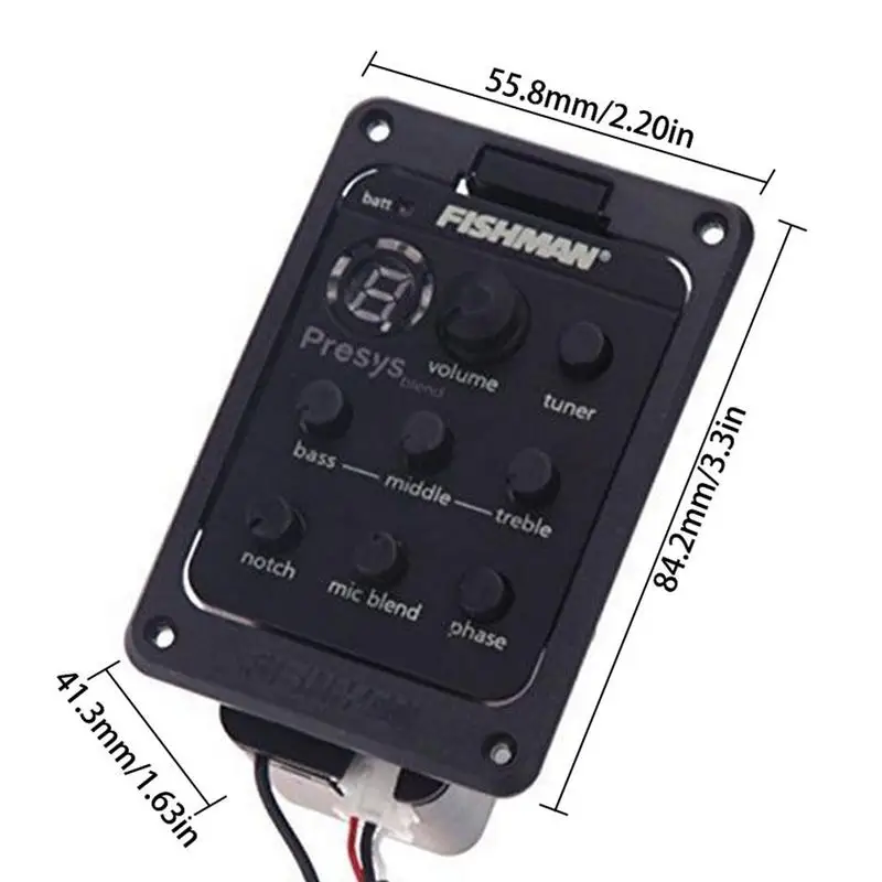 Fishman 301 Mic Blend Dual Mode Pickup Guitar плата предусилителя EQ тюнер Piezo звукосниматели