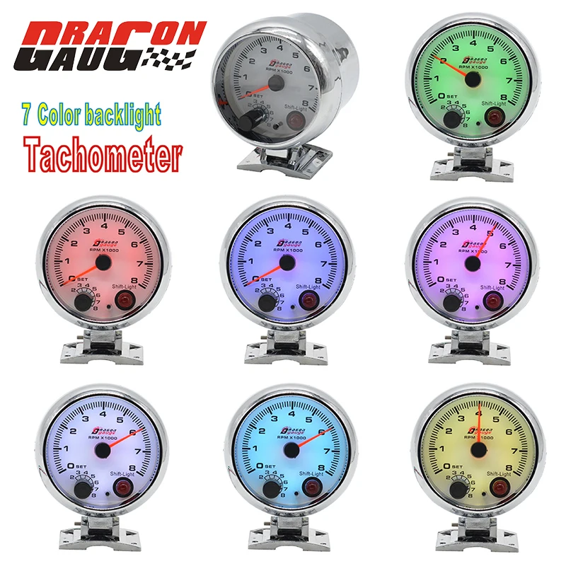 Dragon gauge 3 75 &quotВысокоскоростной шаговый двигатель автоматический тахометр