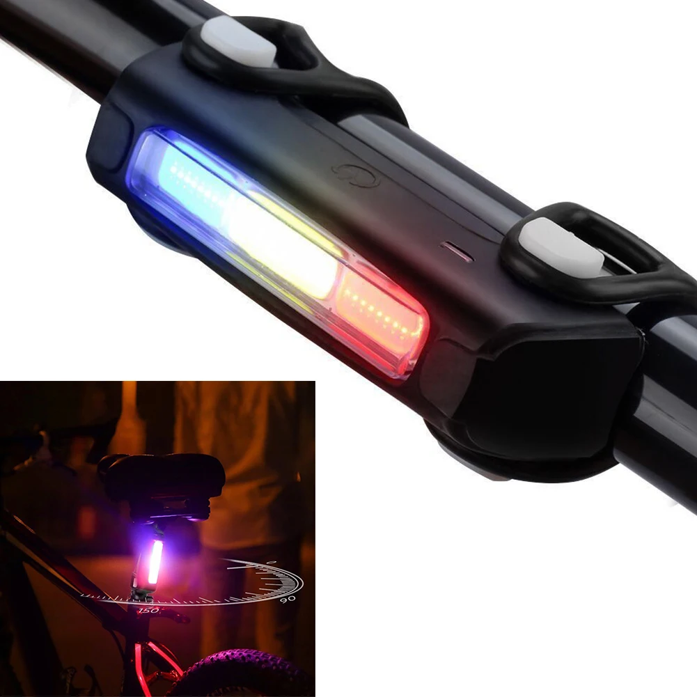 

Bike Light Cycling Safety Warning Taillight USB Rechargeable Tail Rear Accessories Waterproof Mountain Bike Mount Led Portable