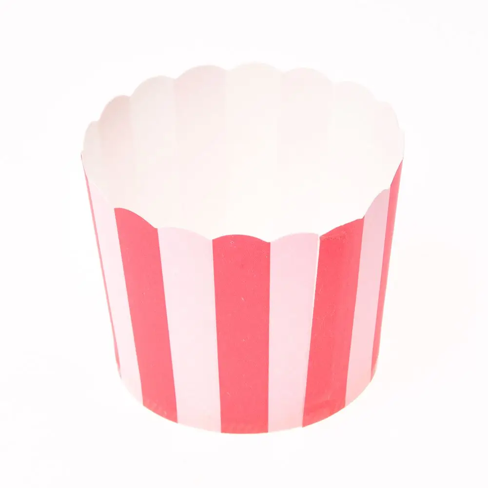 Promotion! 50X Cupcake Wrapper Paper Cake Case Baking Cups Liner Muffin Kitchen Red Stripes |