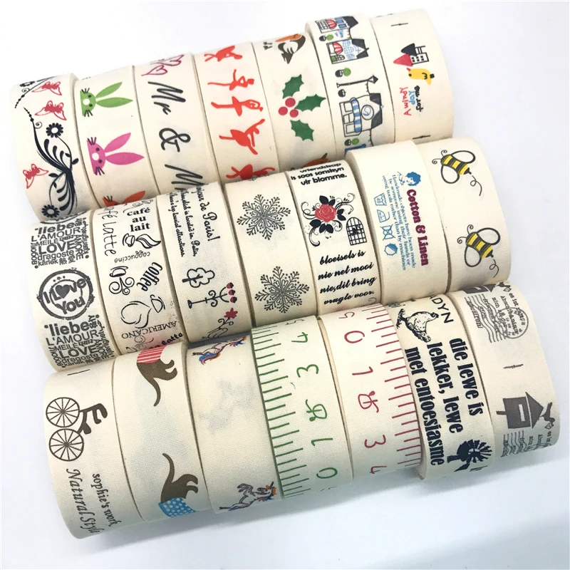 5Yards 25mm Multi Design "Handmade" Printed Cotton Lace Ribbon Sewing Fabric Wedding Decoration Gift Wrapping Christmas Ribbon ribbon decoration ribbon supplies cotton ribbon christmas ribbon sewing ribbon lace trim ribbon wrapping ribbon