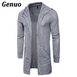 Genuo para Hombre Suéter de Manga Larga Cardigans Casual Casual con Capucha Abrigo Largo Ropas Moda Otoño Camisa Hombres Streetwear Genuo para Hombre Suéter de Manga Larga Cardigans Casual Casual con Capucha Abrigo Largo Ropas Moda Otoño Camisa Hombres Streetwear