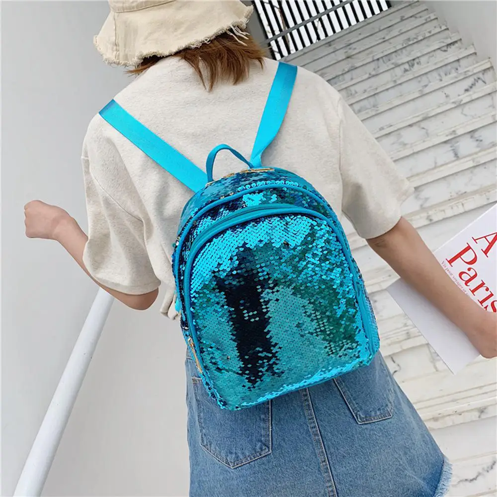 Блестящий женский рюкзак с блестками большая вместительность Mochila Feminina 2019 из