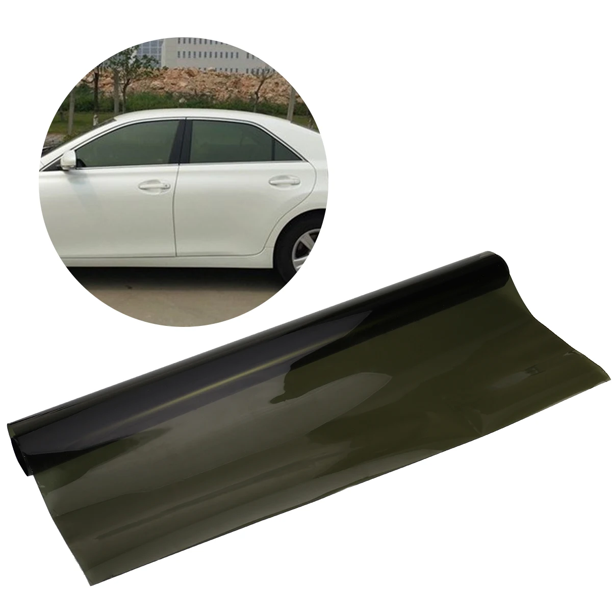

75cm × 6M Car Van Window Tint Film Universal Fit For Privacy & Sun Glare Heat Reduction Tinting Glass Sticker Window Sun Shade