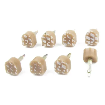 

8 Pcs Tan Plastic Shoes High Heel Tips Taps 11mm x 10mm for Ladies