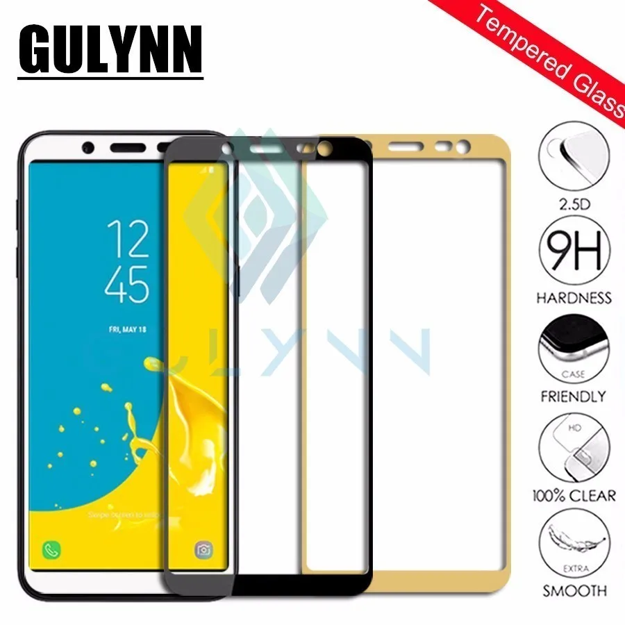 Protective Glass For Samsung J3 J5 J7 Prime 2017 2018 Tempered Glas Screen Protector On Galaxy J4 6 8 Plus Full Cover Film HD | Мобильные