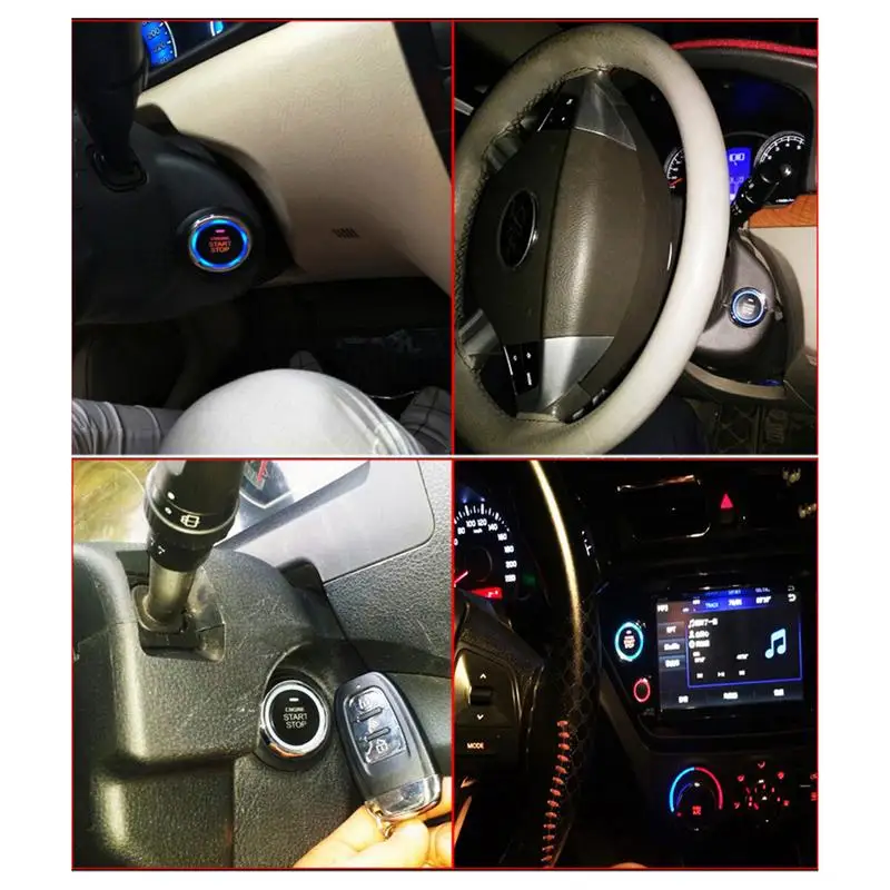 

Car One START STOP Engine System Lock Ignition Button Keyless Entry System Go Push Button Engine Start Stop Button K9 System