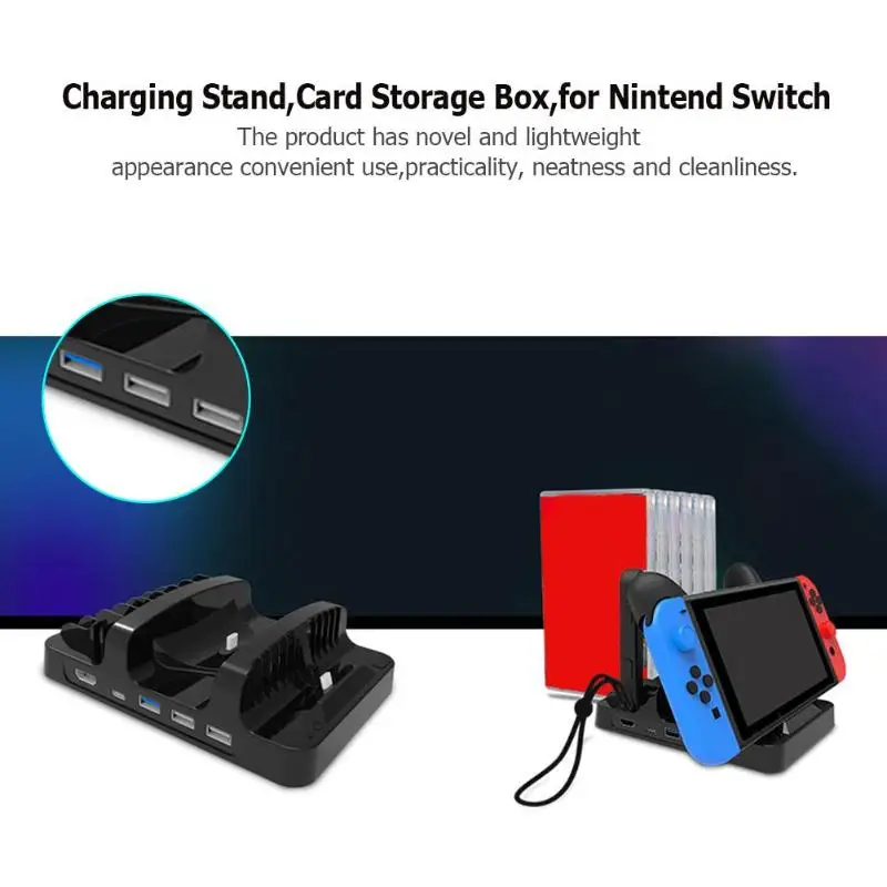 

Charging Stand Dock with 6 Card Storage Box for Nintend Switch Game Console