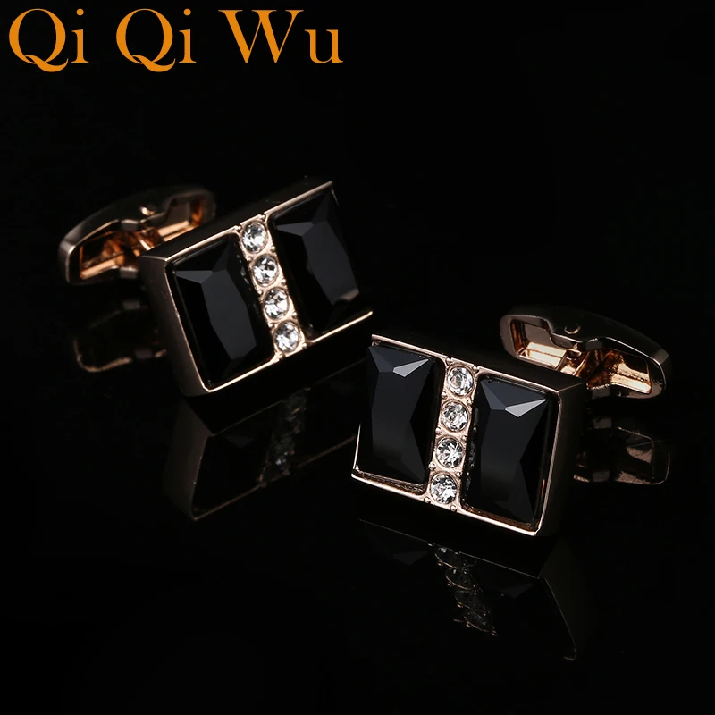 New Cuff links French Shirt Wedding Cufflinks for Mens Brand Black