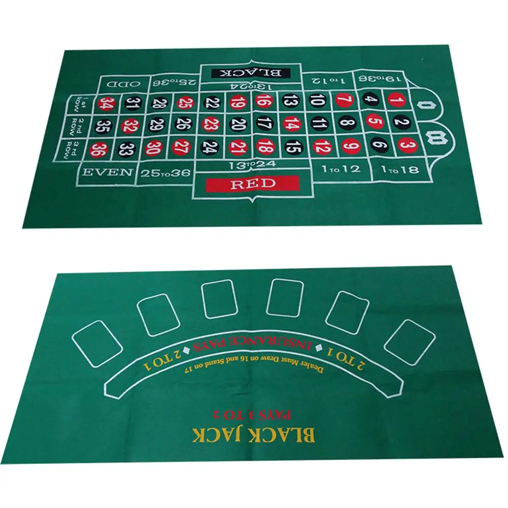 

Double-sided Pattern Game Table Felt Non-woven Cloth Waterproof Table Mat Blackjack Roulette Tablecloth Easy to Carry