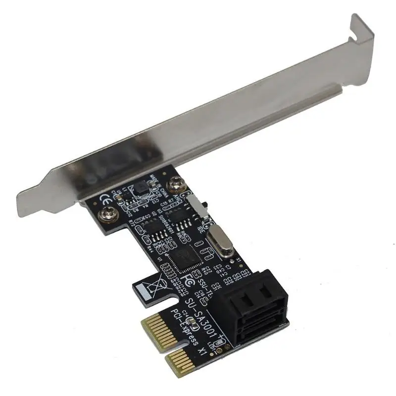 Tarjeta de expansión del controlador PCI-E a 2 puertos SATA 3,0 compatible con el sistema PE añadir en la tarjeta para SSD HDD IPFS la minería