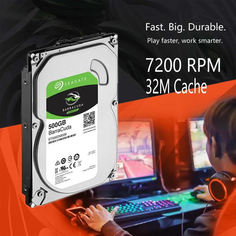Жесткий диск Seagate 500 Гб внутренний жесткий для настольного компьютера 7200 об/мин 32