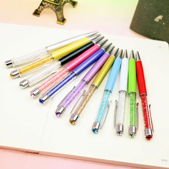 1PC New Design Diamond Ballpoint Pen Crystal Pens Student Stationery Ballpen School Office Material Supplies Promotion Gift | Канцтовары