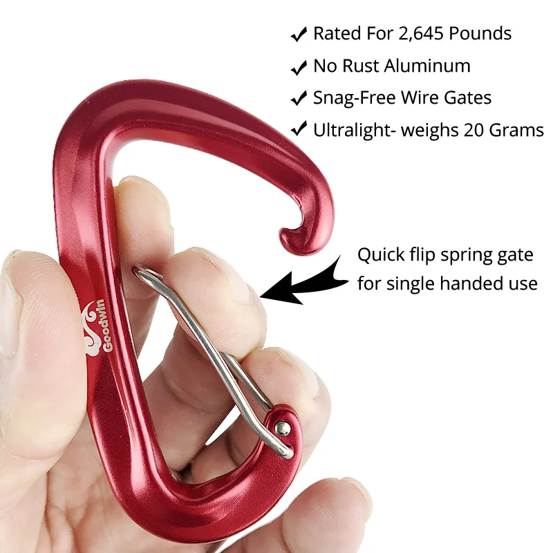4 PCS Goodwin Hammock Carabiner 12KN hammock fittings camping accessories