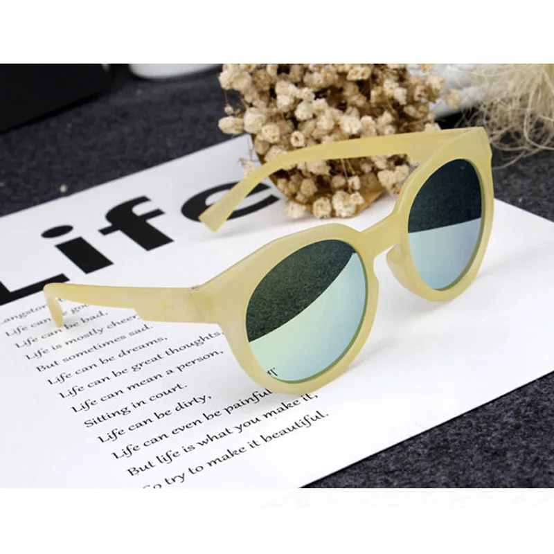 Children Sunglasses Kids Sunglasses Zilead Kids Sunglasses Colorful Reflective Mirror Boys Girls Kids Child Classic Retro Cute Sun Glasses Round Eyewear UV400