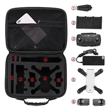 

Hard Storage Bag for DJI Spark Portable Charging Station Remote Control &Charger Shockproof Shoulder Handheld EVA Suitcase Bag