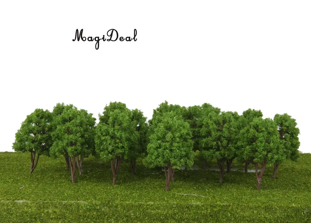 Пластиковые модели деревьев MagiDeal 20 шт./упак. 1/150 шкала N структура поезда трасса