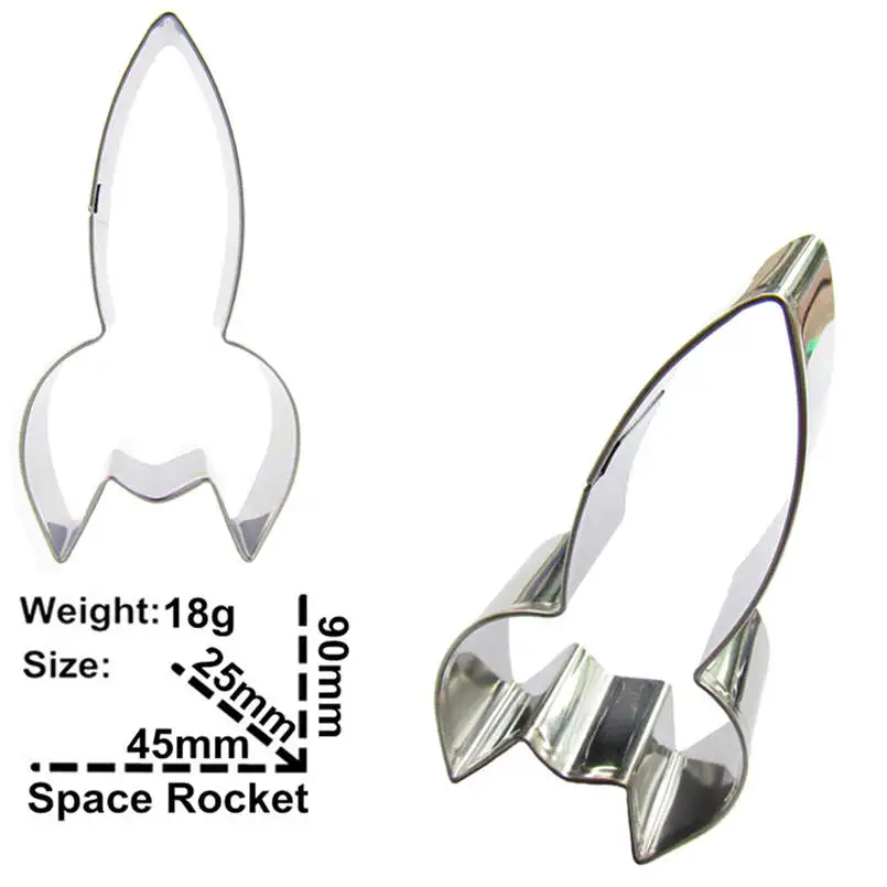 Пространство в форме ракеты 3 шт. формы для резки печенья, инструменты для выпечки, украшения торта мягкие инструменты для изготовления конфет