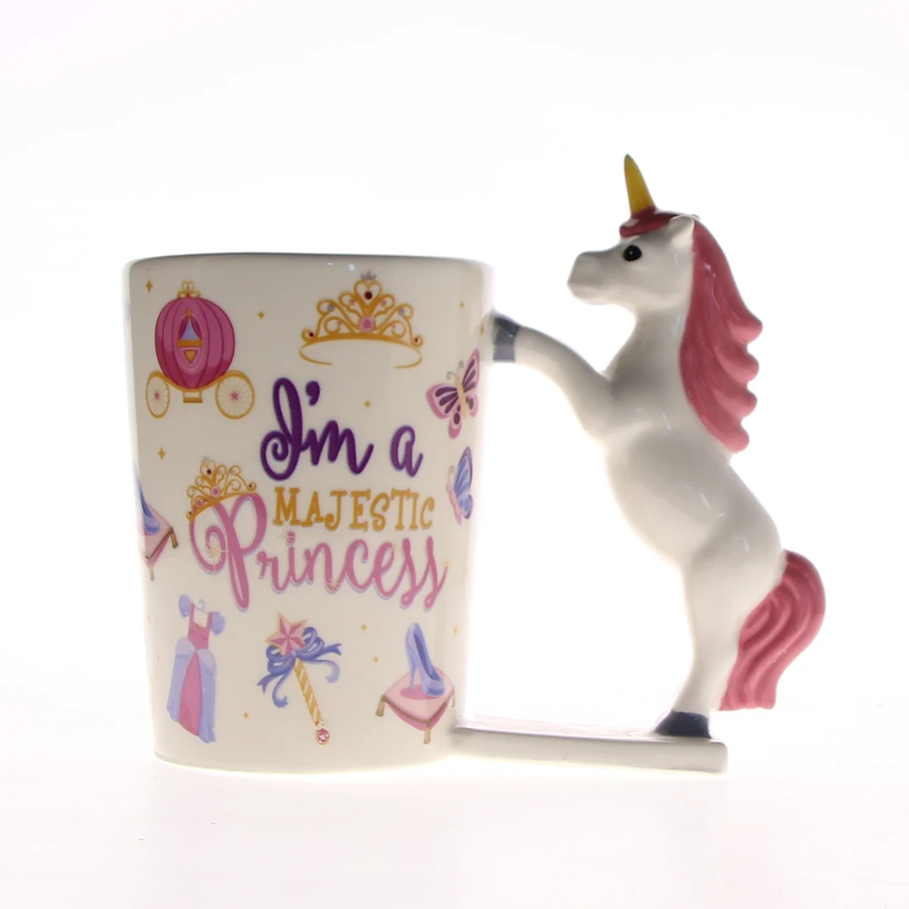 

1Piece I am the Majestic Princess Mug Ceramic Coffee Mug Tea Mug Cup Magical Pink Unicorn Mug Princess Unusual Gift Ideas