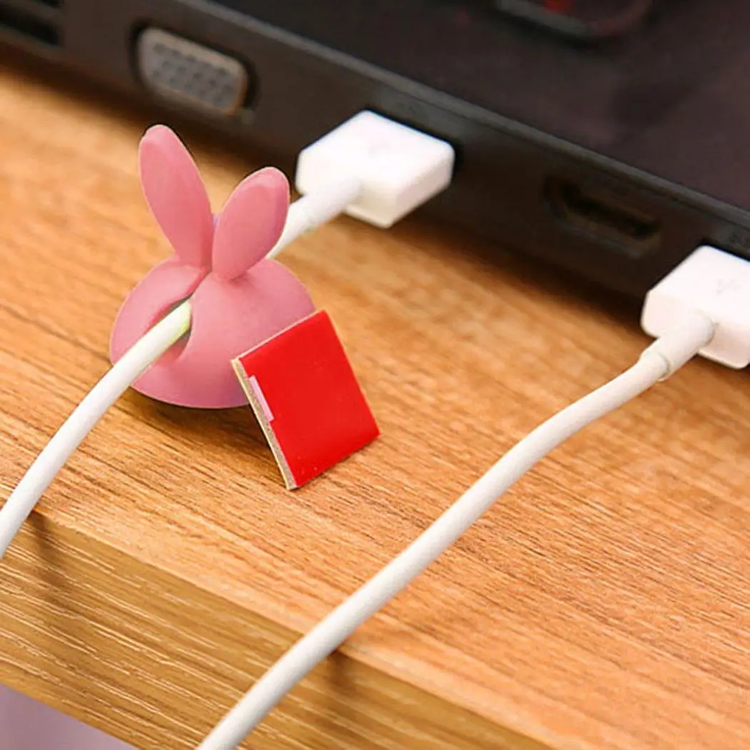 

Cable Organizer Clips Rabbit Ear Cable Cord Wire Line Organizer Clips Versatile Fixer Fastener Blue Green Red Pink Casual Holder