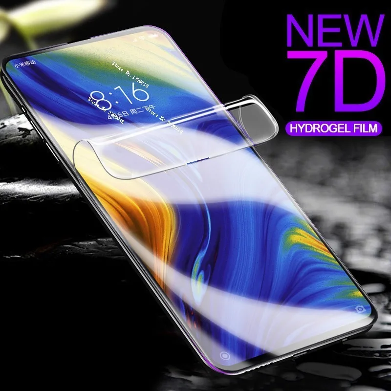 

7D Soft Full Cover Hydrogel Film For Xiaomi Mi Mix 3 9 SE Protective Film For Redmi Go Note 4X 7 6 5 Pro Screen Protector Film